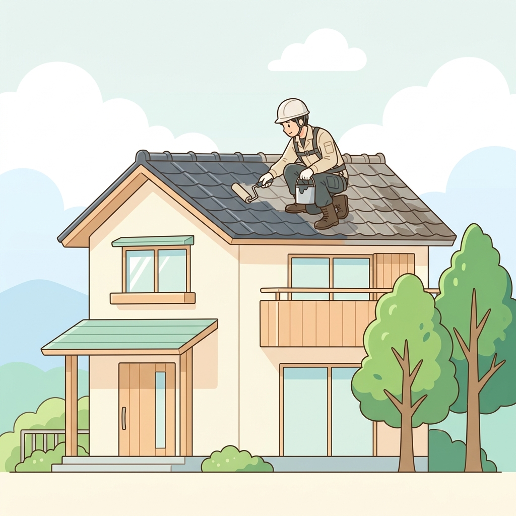 屋根塗装イラスト