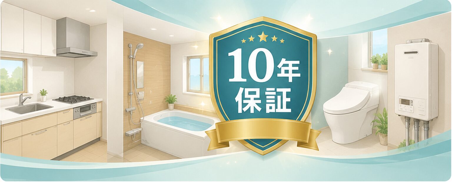 住宅設備機器 あんしん10年保証（キッチン・バス・トイレ・給湯器）